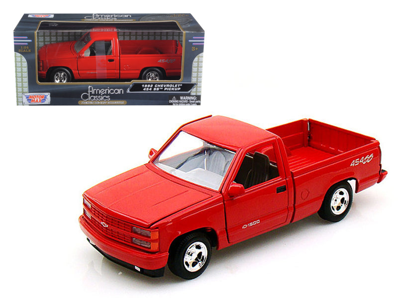 Rapid Vehicles 1992 Chevrolet SS 454 Pickup Truck Red 1/24 Diecast Model by Motormax  free...