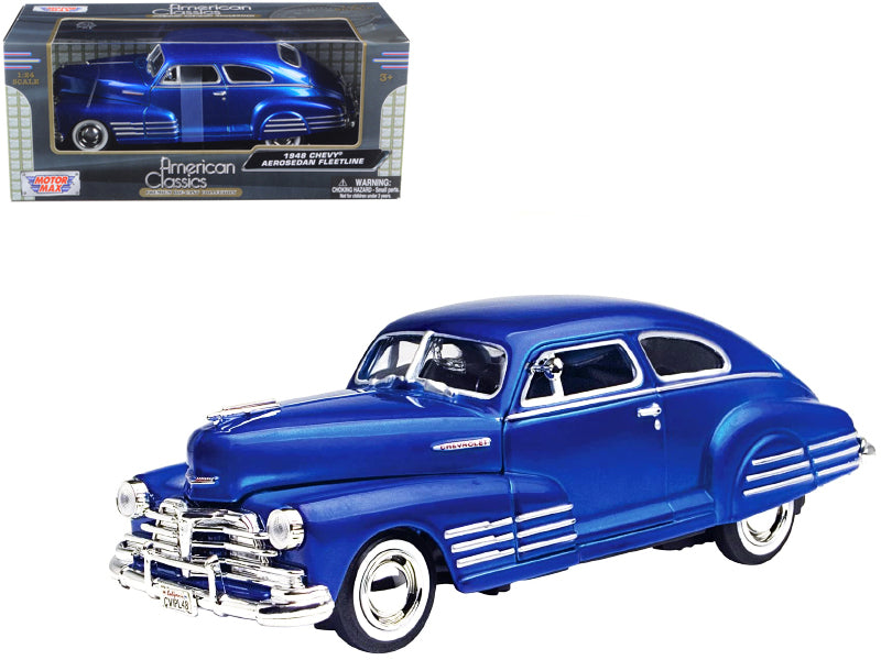 Rapid Vehicles 1948 Chevrolet Aerosedan Fleetline Blue 1/24 Diecast Model Car by Motormax  free...