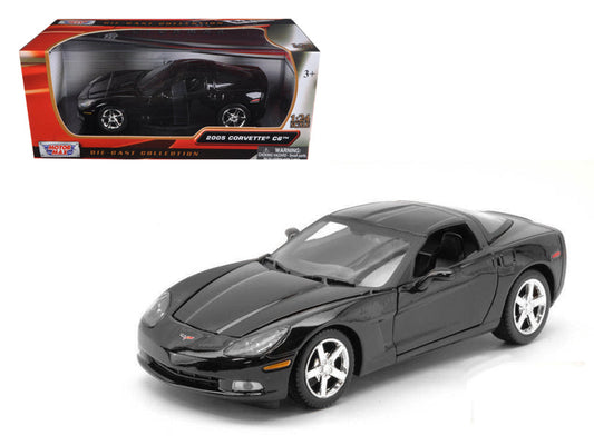 Rapid Vehicles 2005 Chevrolet Corvette C6 Coupe Black 1/24 Diecast Model Car by Motormax  free...