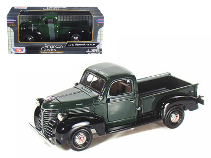 Rapid Vehicles 1941 Plymouth Pickup Green 1/24 Diecast Model Car by Motormax  free shipping USA -...