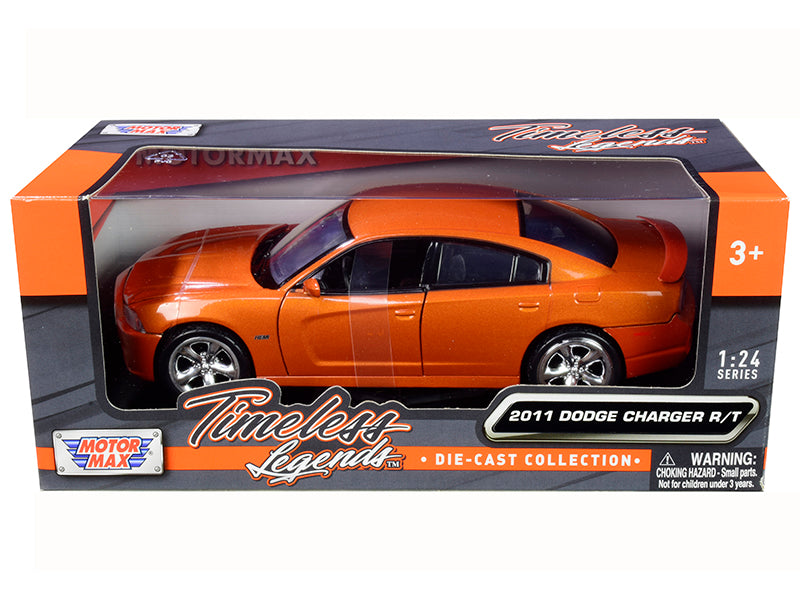 Rapid Vehicles 2011 Dodge Charger R/T Hemi Metallic Orange 1/24 Diecast Model Car by Motormax ...
