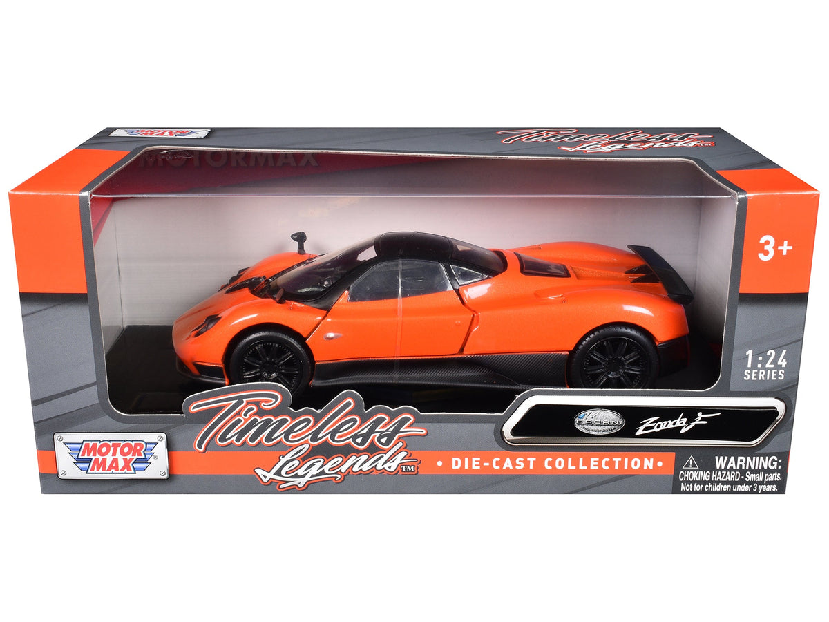 Rapid Vehicles Pagani Zonda F Orange 1/24 Diecast Car Model by Motormax  free shipping USA - View 2