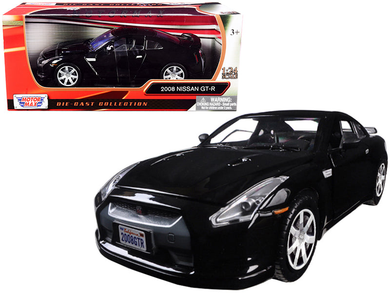 Rapid Vehicles 2008 Nissan GT-R R35 Gloss Black 1/24 Diecast Model Car by Motormax  free shipping...