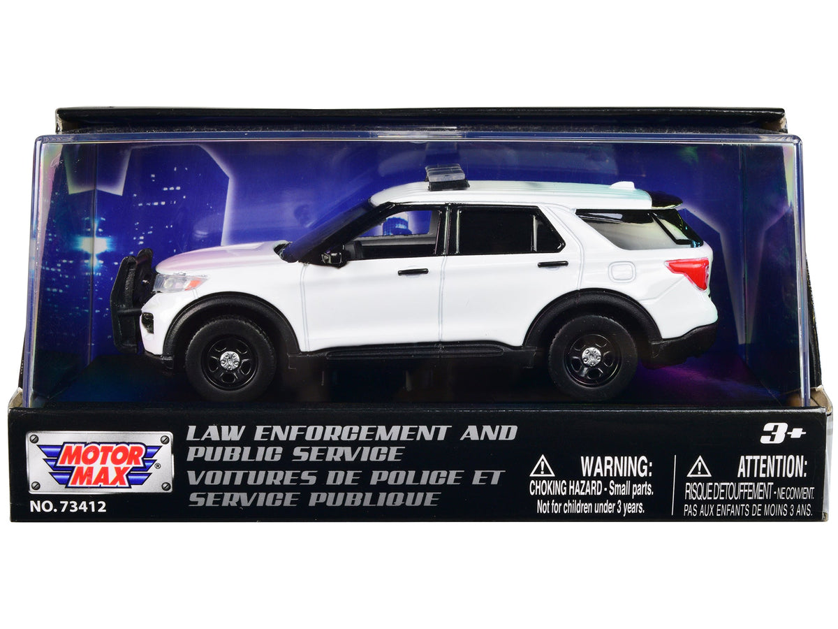 Rapid Vehicles 2022 Ford Police Interceptor Utility Plain White "Law Enforcement and Public...
