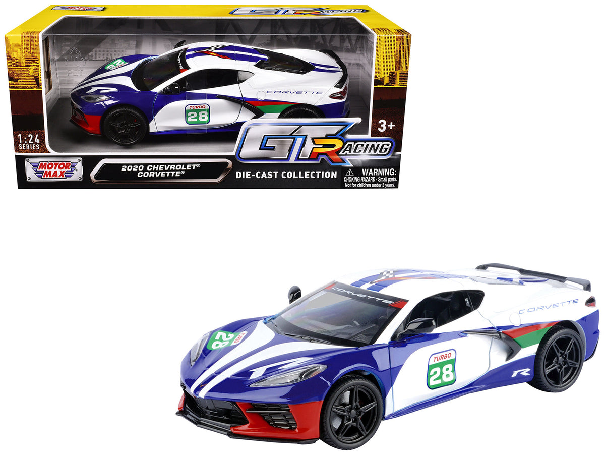 Rapid Vehicles 2020 Chevrolet Corvette #28 White with Blue Graphics "GT Racing" Series 1/24...