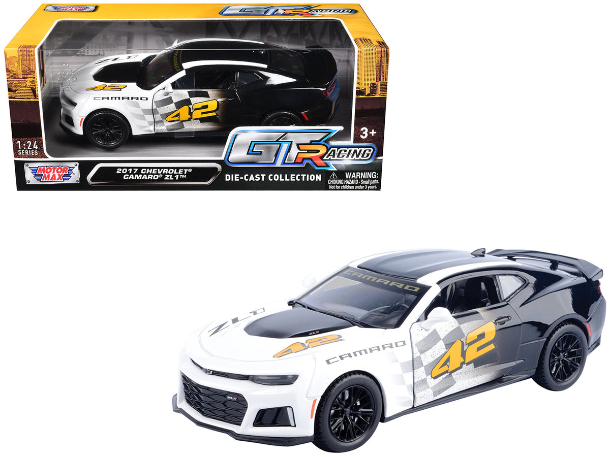 Rapid Vehicles 2017 Chevrolet Camaro ZL1 #42 Black and White "GT Racing" Series 1/24 Diecast...