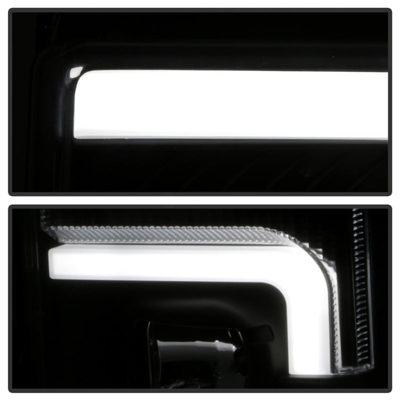 FR SPORT Spyder 17-18 Ford F250/F350/F450 Halogen Model Only -White Light Bar- Black-...