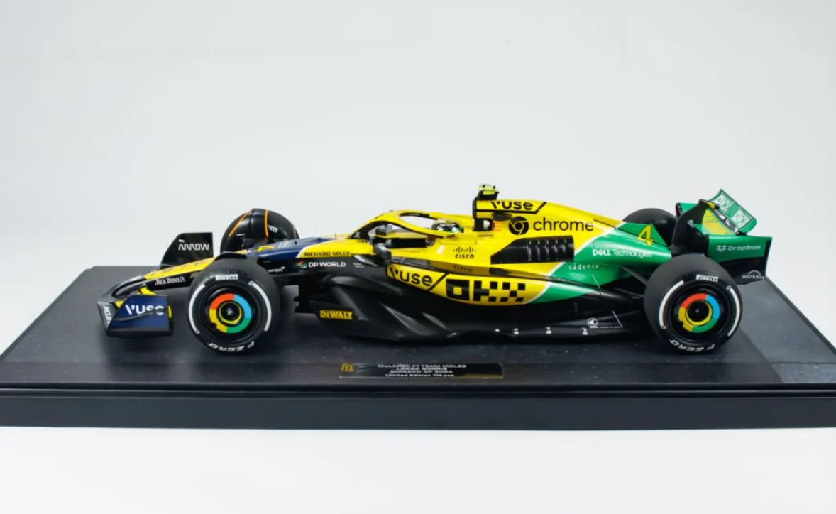 Minichamps Mclaren F1 Team MCL38 #4 Yellow L. Norris Monaco GP 2024 1:12