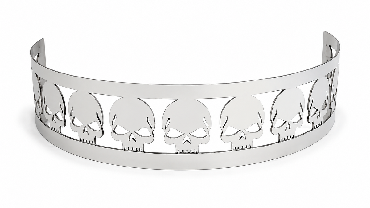 Granatelli Blingz Beauty Bandz 14" x 3" Skullz Air Cleaner Grill - Skulls – 750001