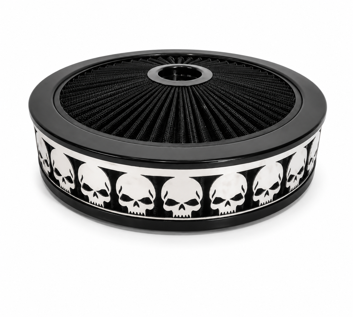 Granatelli Blingz Beauty Bandz Black Air Filter Assembly - Skullz – 750014
