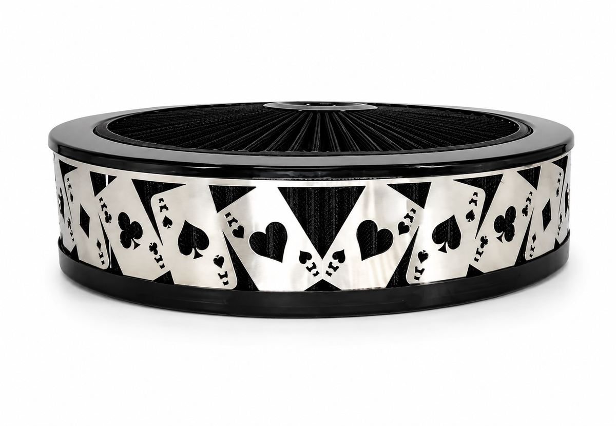 Granatelli Blingz Beauty Bandz Black Air Filter Assembly - Aces Wild – 750015