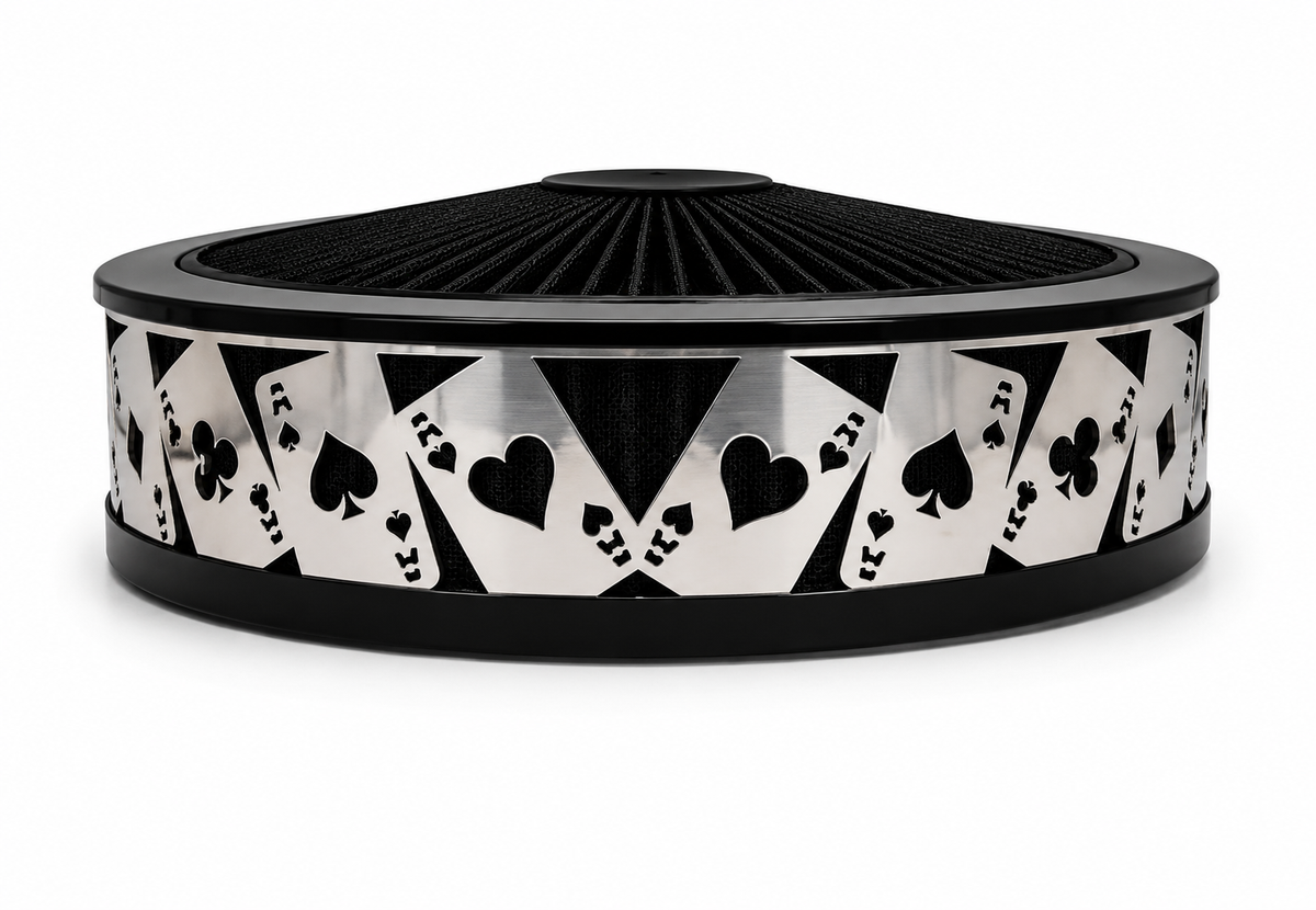 Granatelli Blingz Beauty Bandz Black Air Filter Assembly - Aces Wild – 750015