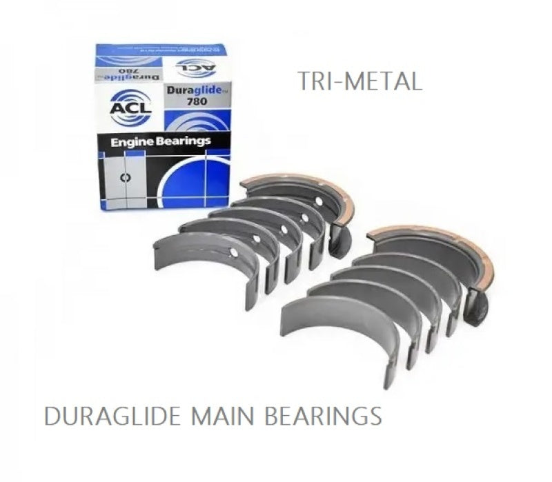 ACL 1965-2000 Chevy V8 396/402/427/454 .40mm Oversized Main Bearing Set 5M829P-40
