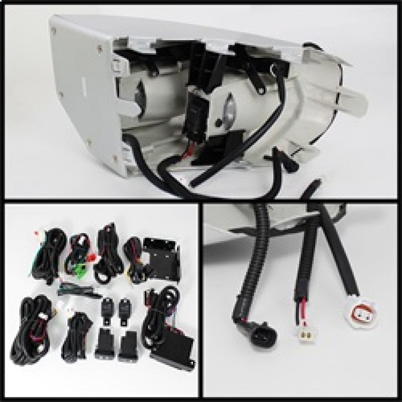 FR SPORT Spyder Toyota FJ Cruiser 07-14 Fog Lights W LED Daytime Running Lights w/swch- Clear...
