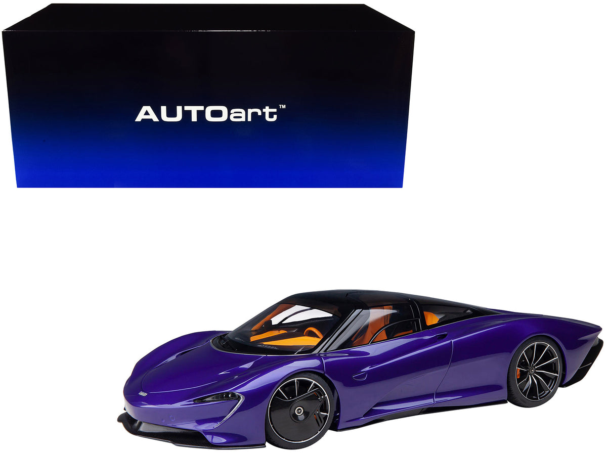 Rapid Vehicles McLaren Speedtail Lantana Purple Metallic with Black Top and Yellow Interior and...