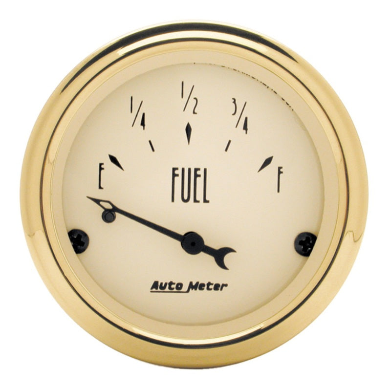 FR SPORT AutoMeter Gauge Fuel Level 2-1/16in. 0 Ohm(e) to 30 Ohm(f) Elec Golden Oldies 1507