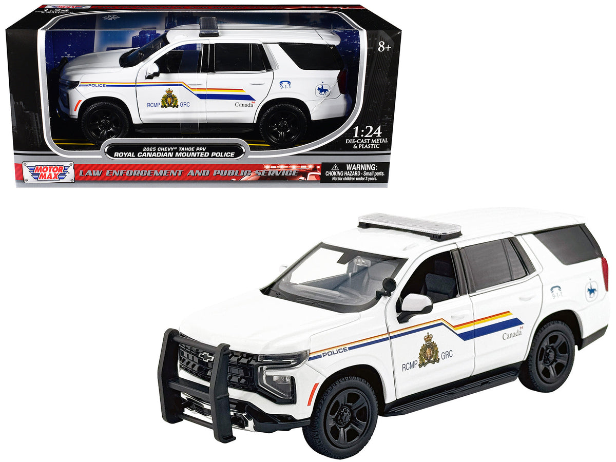 Rapid Vehicles 2025 Chevrolet Tahoe PPV with Light Bar "RCMP Royal Canadian Mounted Police" White...