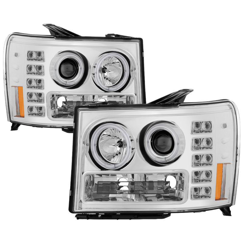 FR SPORT SPYDER GMC Sierra 1500/2500/3500 07-13 Projector Headlights CCFL Halo- LED Chrome...