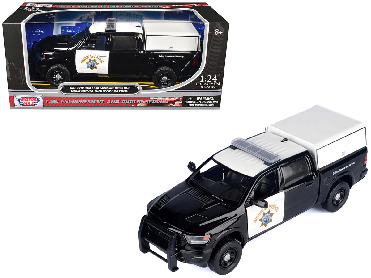 Rapid Vehicles 2019 RAM 1500 Laramine Crew Cab Pickup Truck "California Highway Patrol" Black and...