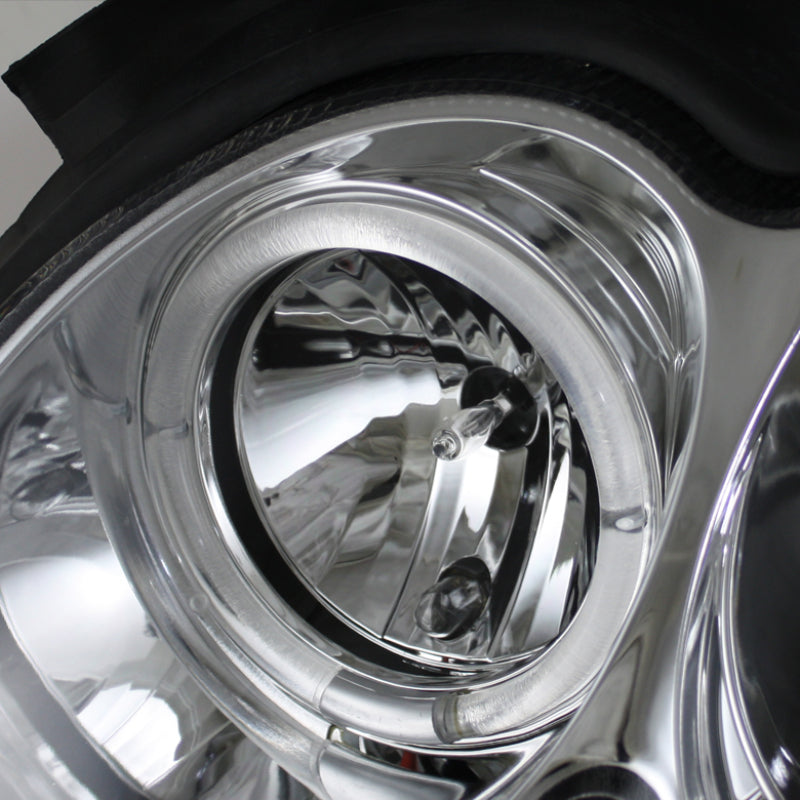 FR SPORT Spyder Mercedes Benz CLK 03-09 Projector Halogen Model- LED Halo DRL Chrm...