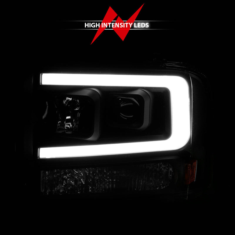 FR SPORT ANZO 99-04 Ford F250/F350/F450/Excursion (excl 99) Projector Headlights - w/ Light Bar...
