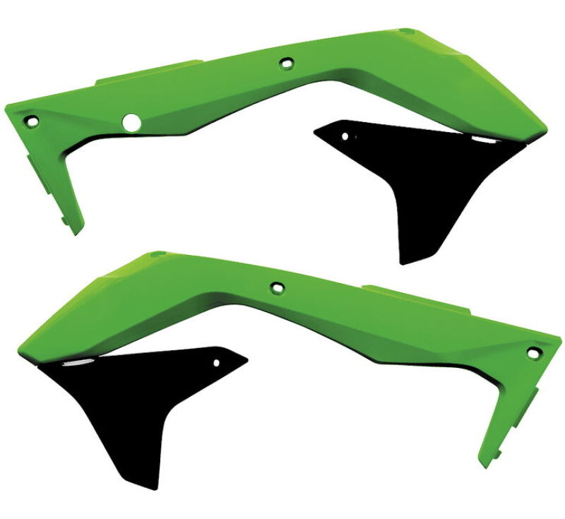Acerbis 16-18 Kawasaki KX450F Radiator Shroud - Green/Black 2449691089