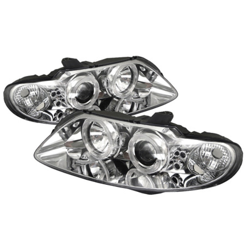 FR SPORT Spyder Pontiac GTO 04-06 Projector Headlights LED Halo LED Chrome High H1 Low H1...