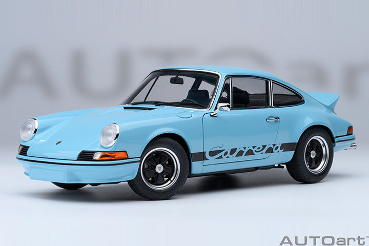 AUTOart Porsche 911 Carrera 2.7 RS Gulf Blue w/ Black Deco and Wheels 1:18