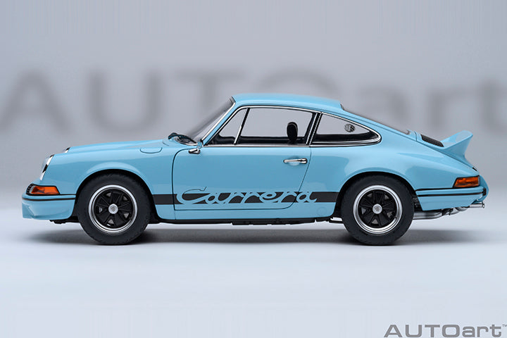 AUTOart Porsche 911 Carrera 2.7 RS Gulf Blue w/ Black Deco and Wheels 1:18