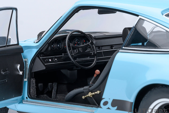 AUTOart Porsche 911 Carrera 2.7 RS Gulf Blue w/ Black Deco and Wheels 1:18