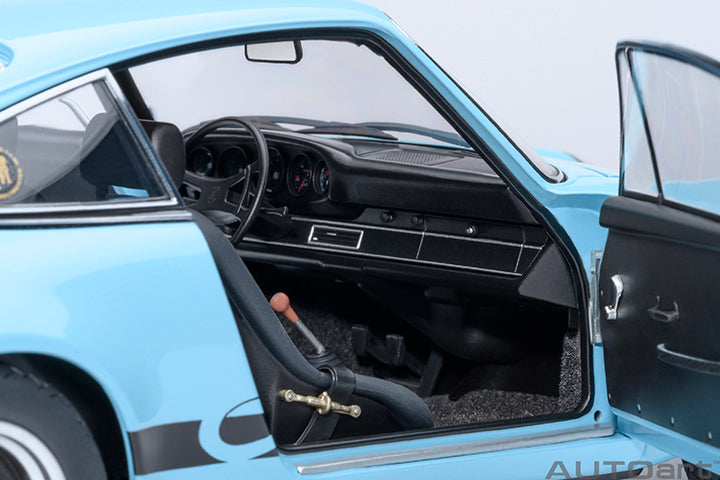 AUTOart Porsche 911 Carrera 2.7 RS Gulf Blue w/ Black Deco and Wheels 1:18