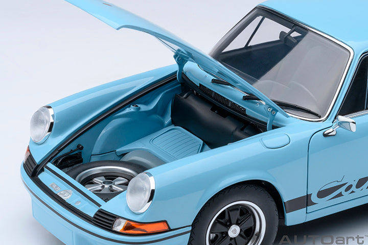 AUTOart Porsche 911 Carrera 2.7 RS Gulf Blue w/ Black Deco and Wheels 1:18