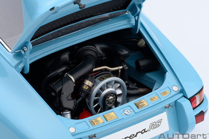 AUTOart Porsche 911 Carrera 2.7 RS Gulf Blue w/ Black Deco and Wheels 1:18