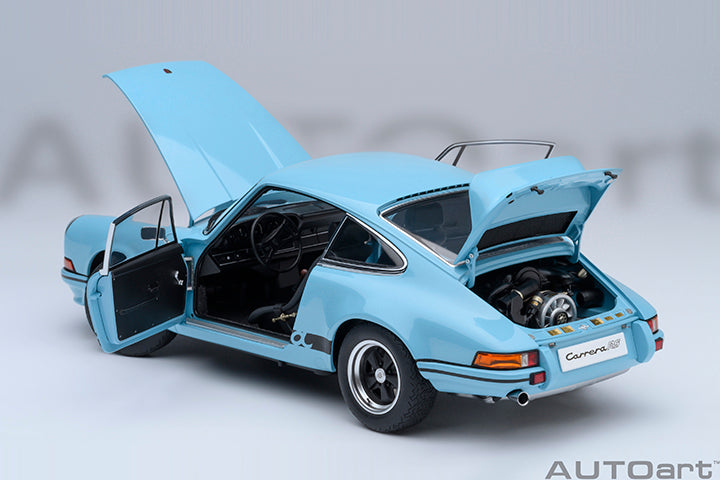 AUTOart Porsche 911 Carrera 2.7 RS Gulf Blue w/ Black Deco and Wheels 1:18