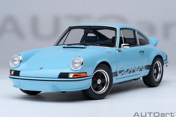 AUTOart Porsche 911 Carrera 2.7 RS Gulf Blue w/ Black Deco and Wheels 1:18