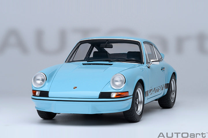 AUTOart Porsche 911 Carrera 2.7 RS Gulf Blue w/ Black Deco and Wheels 1:18