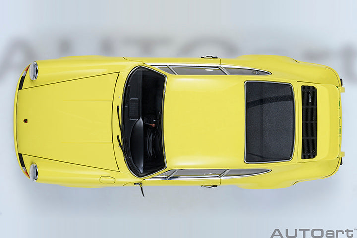 STM Diecast AUTOart Porsche 911 Carrera 2.7 RS Light Yellow w/ Green Deco and Wheels 1:18 - View 7