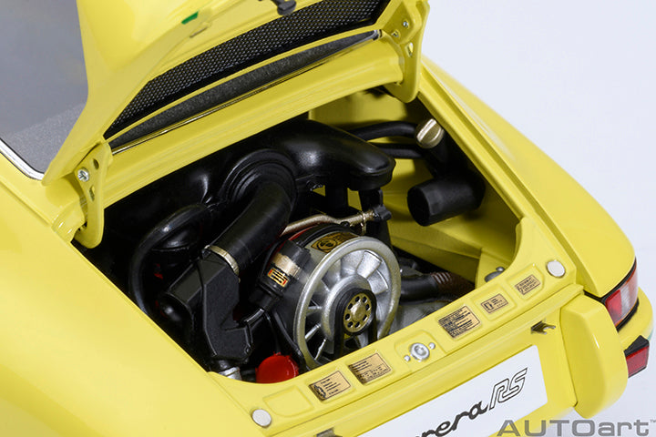 AUTOart Porsche 911 Carrera 2.7 RS Light Yellow w/ Green Deco and Wheels 1:18
