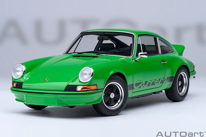 AUTOart Porsche 911 Carrera 2.7 RS Viper Green w/ Black Deco and Wheels 1:18