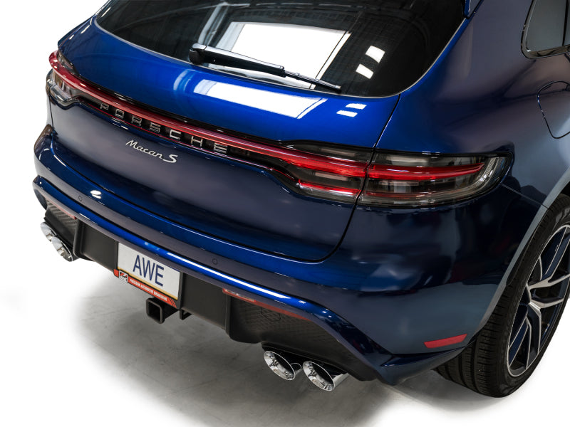 AWE Tuning 2022+ Porsche Macan 2.9TT Touring Edition Catback Exhaust w/ Chrome Silver Tips 3015-42952