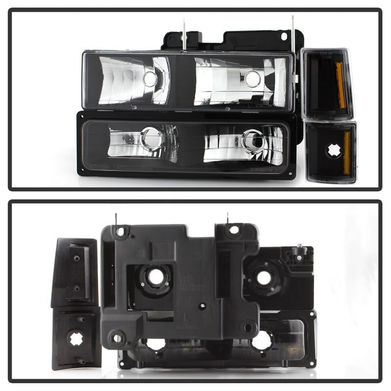 FR SPORT SPYDER xTune GMC C/K Series 94-98 Headlights w/ Corner and Parking Lights - Black...
