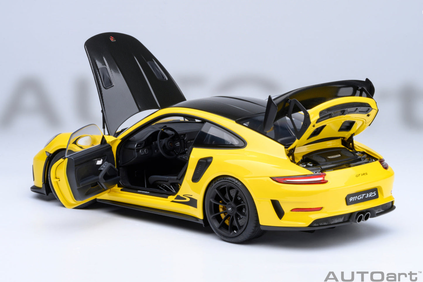 AUTOart Porsche 911 991.2 GT3 RS w/ Weissach Pkg Racing Yellow 1:18
