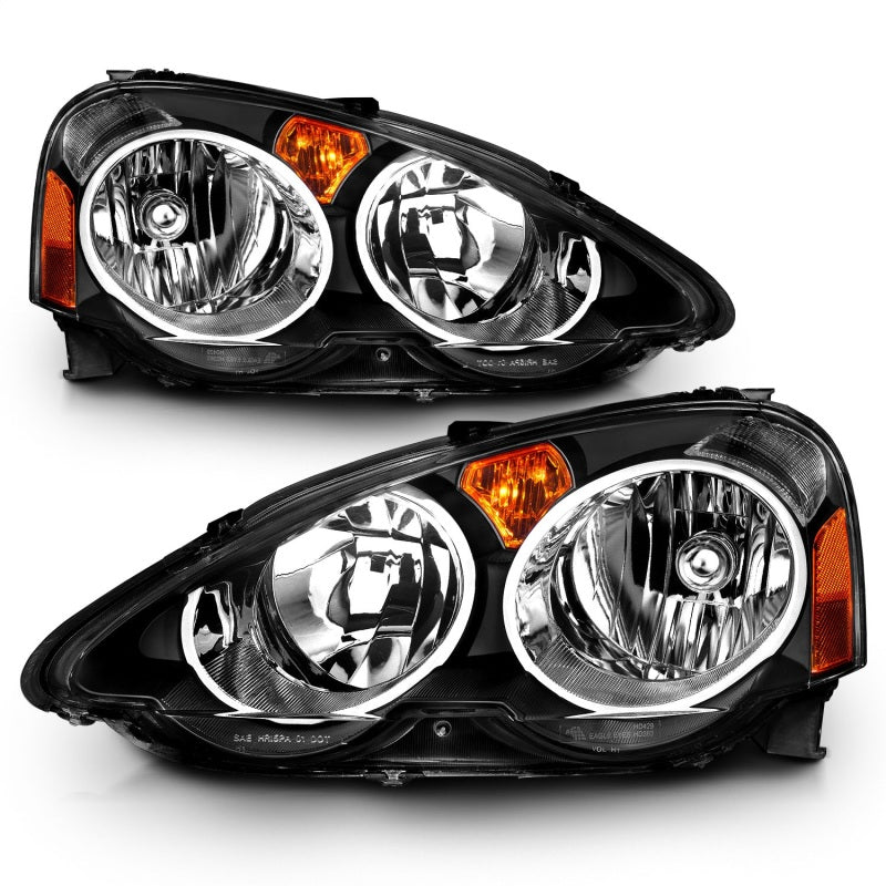 FR SPORT Anzo 2002-2004 Acura Rsx Crystal Headlights Black - View 4