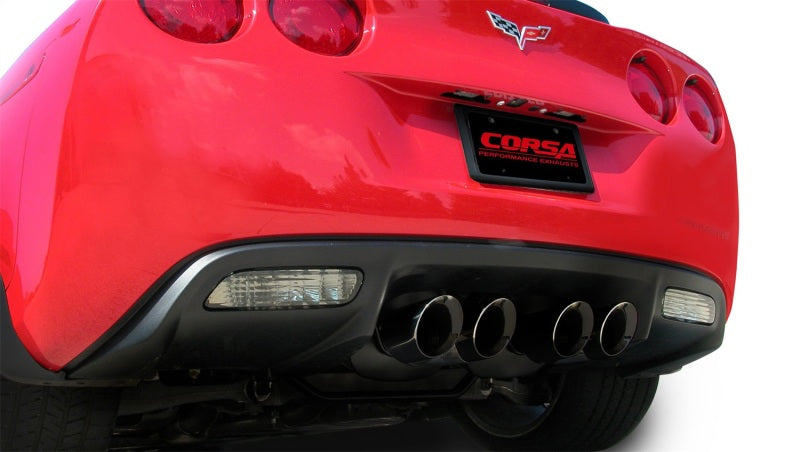Corsa Performance 3.0" Dual Rear Exit Cat-Back Exhaust System with Twin 4.0" Tips Sport