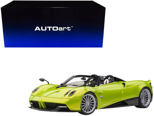 Rapid Vehicles Pagani Huayra Roadster Verde Firenze Green Metallic and Carbon with Luggage Set...