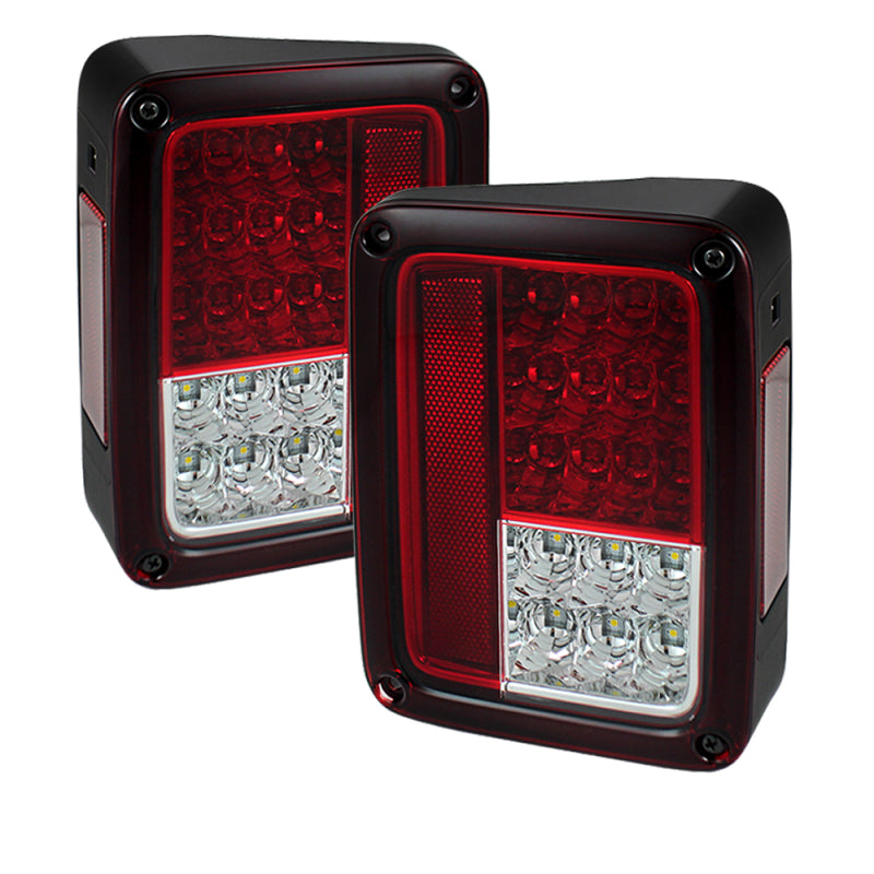 Spyder Jeep Wrangler 07-15 LED Tail Lights Red Clear ALT-YD-JWA07-LED-RC 5070401