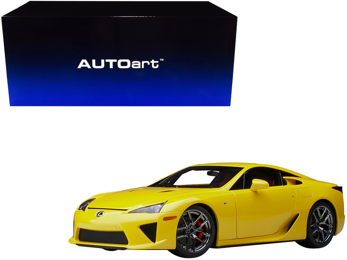 Rapid Vehicles Lexus LFA Pearl Yellow with Red and Black Interior 1/18 Model Car by Autoart  free...