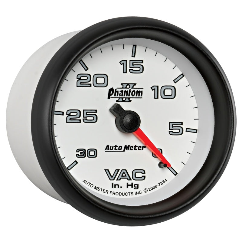 FR SPORT AutoMeter Gauge Vacuum 2-5/8in. 30Inhg Mechanical Phantom II 7884 - View 4