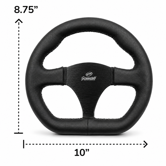 Granatelli 10" Drag D-Shape Racing Steering Wheel for Drag, Track & Performance Cars – 789464
