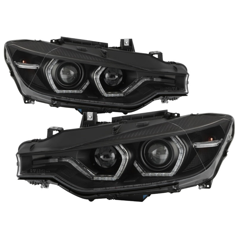 FR SPORT Spyder 12-14 BMW F30 3 Series 4DR Projector Headlights - Black PRO-YD-BMWF3012-AFSHID-BK...